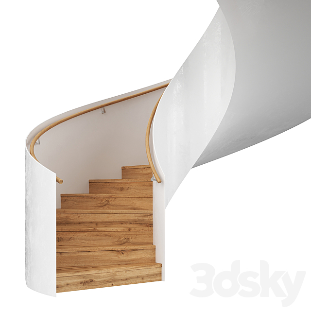 Spiral staircase 15 3ds Max - thumbnail 2