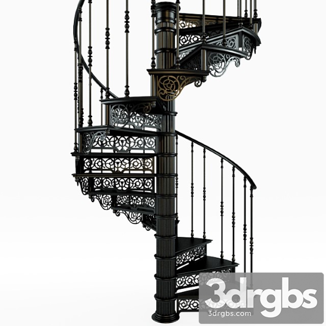 Spiral staircase 2 3dsmax Download - thumbnail 1