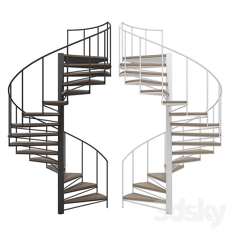 Spiral staircase 3DS Max - thumbnail 1