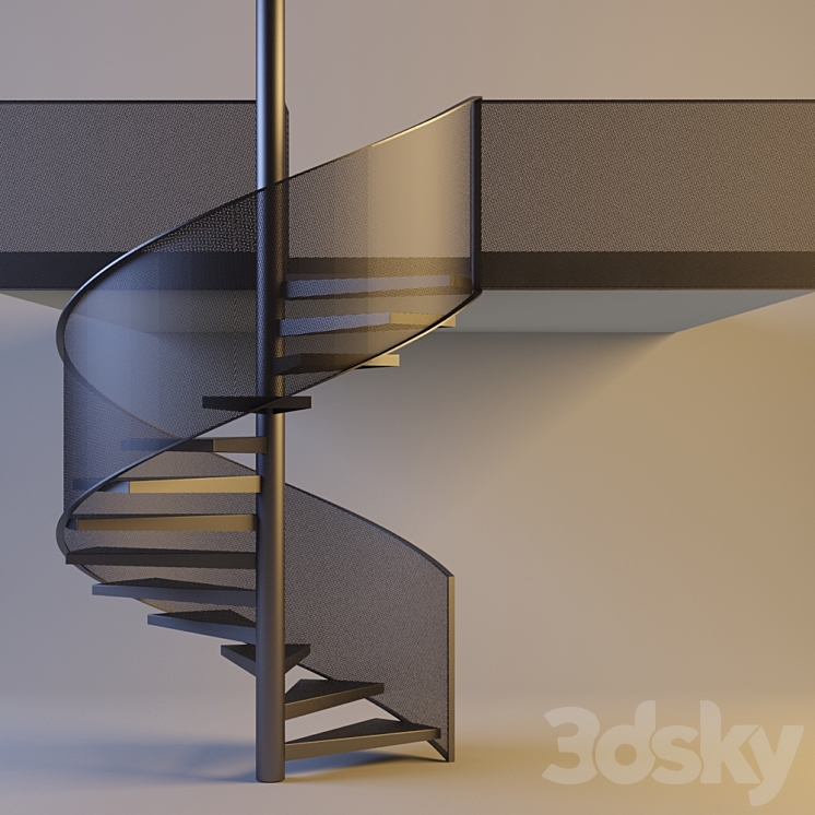 Spiral staircase 3DS Max - thumbnail 1