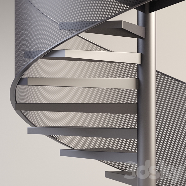 Spiral staircase 3DS Max - thumbnail 2