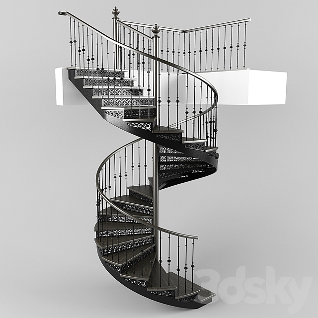 Spiral staircase 3DS Max Model - thumbnail 1