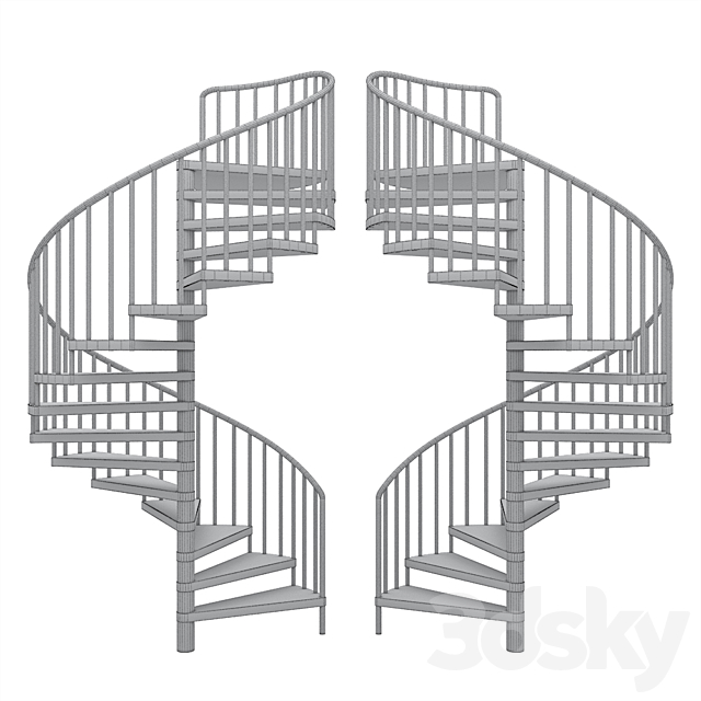 Spiral staircase 3DSMax File - thumbnail 5