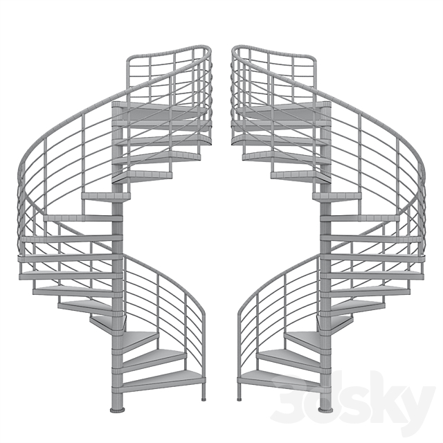 Spiral staircase 3DSMax File - thumbnail 5