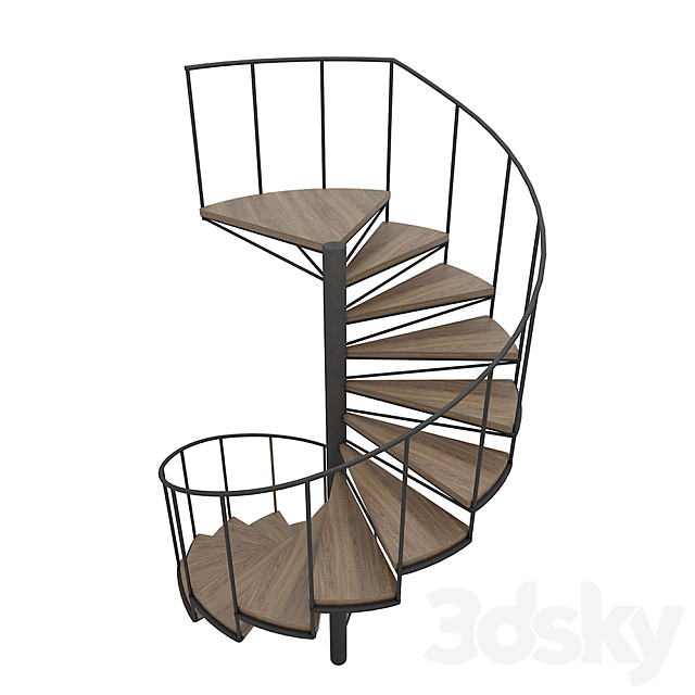 Spiral staircase 3DSMax File - thumbnail 3