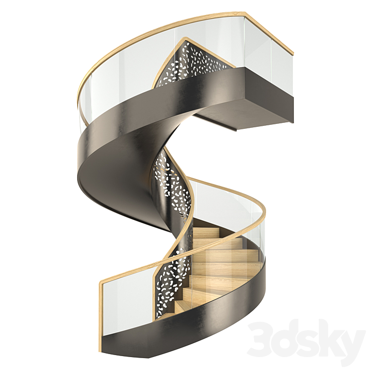 Spiral staircase 5 3DS Max Model - thumbnail 1