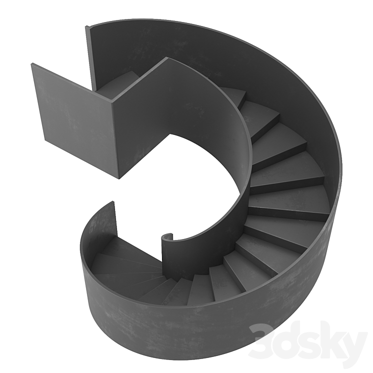 Spiral staircase 7 3DS Max Model - thumbnail 2