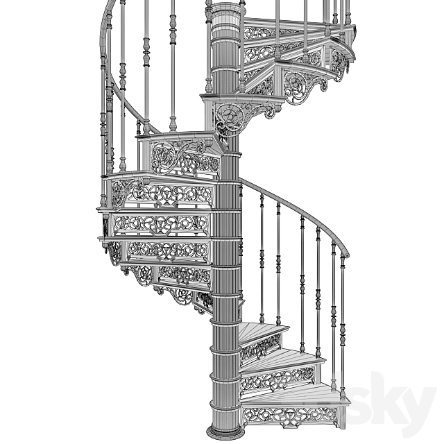 Spiral staircase _ Spiral staircase 3DSMax File - thumbnail 2