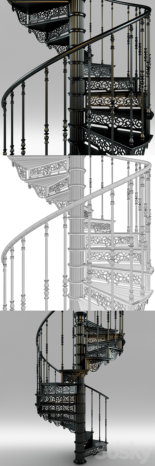 Spiral staircase _ Spiral staircase 3DSMax File - thumbnail 3