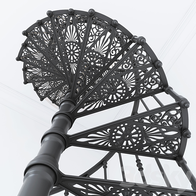 Spiral staircase Modus 3ds Max - thumbnail 2