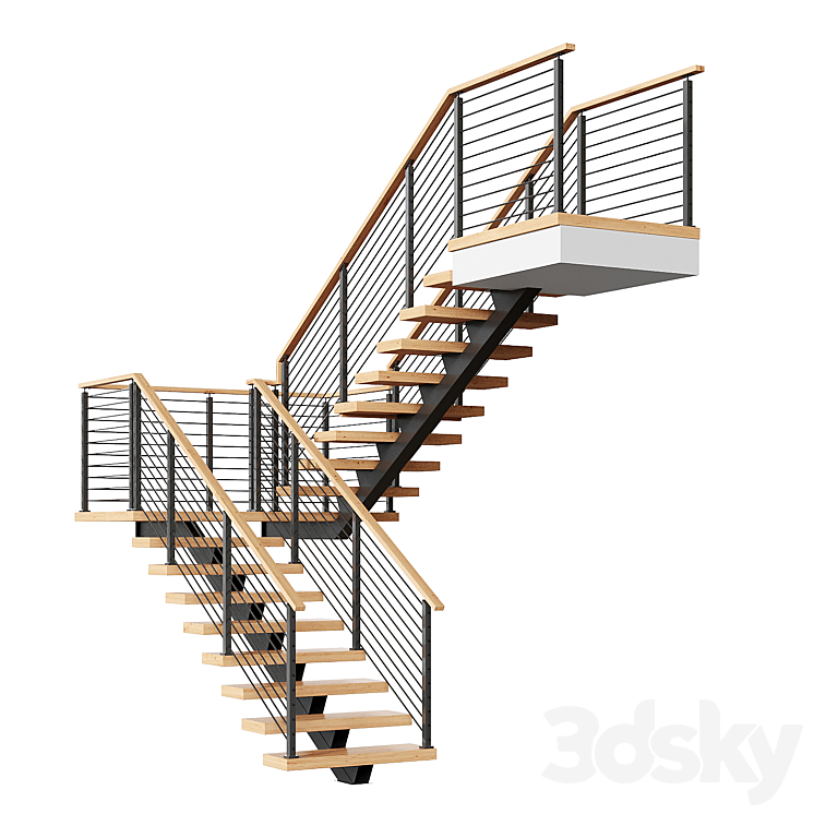 Stair 6 3DS Max Model - thumbnail 3