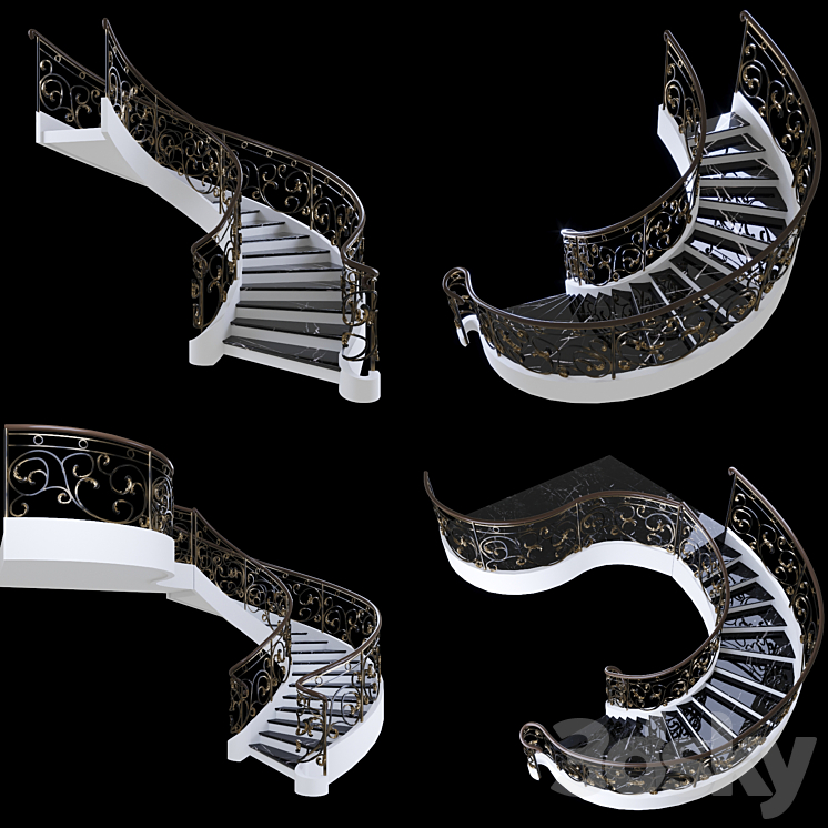 Stair forging 3DS Max - thumbnail 1