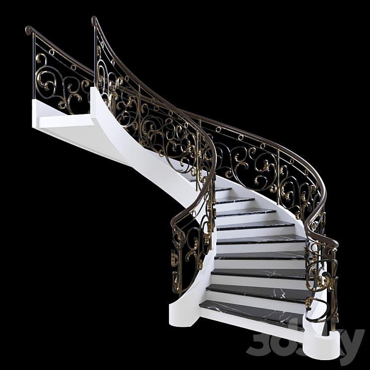 Stair forging 3DS Max - thumbnail 2