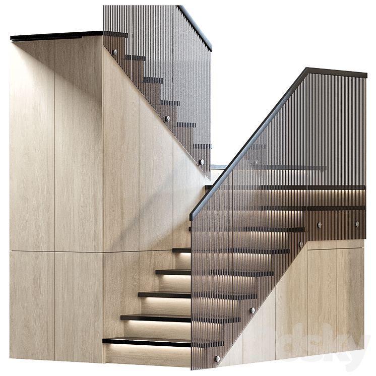 Stair modern 3 3DS Max Model - thumbnail 2