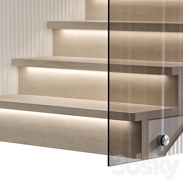 Stair modern 3m 3DS Max Model - thumbnail 5