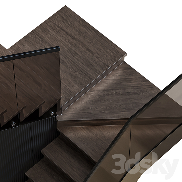 Stair modern 3m 3DS Max Model - thumbnail 6