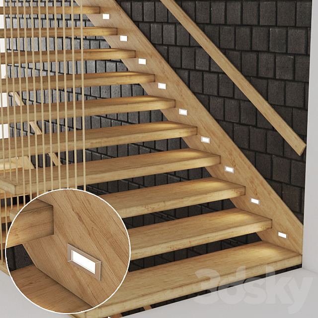 stair215 3DS Max Model - thumbnail 2