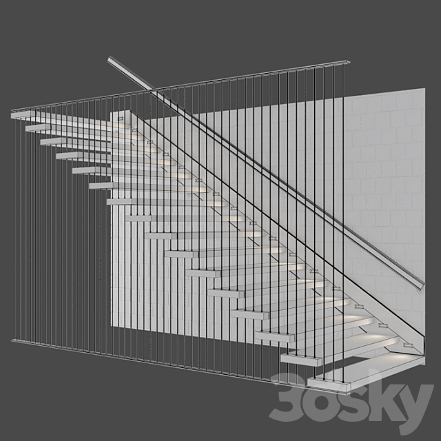 stair215 3DS Max Model - thumbnail 3