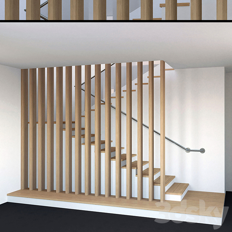 Staircase 001 3DS Max Model - thumbnail 1