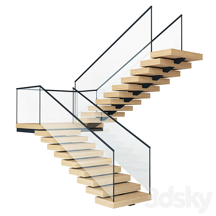 Staircase 003 3DS Max Model - thumbnail 1