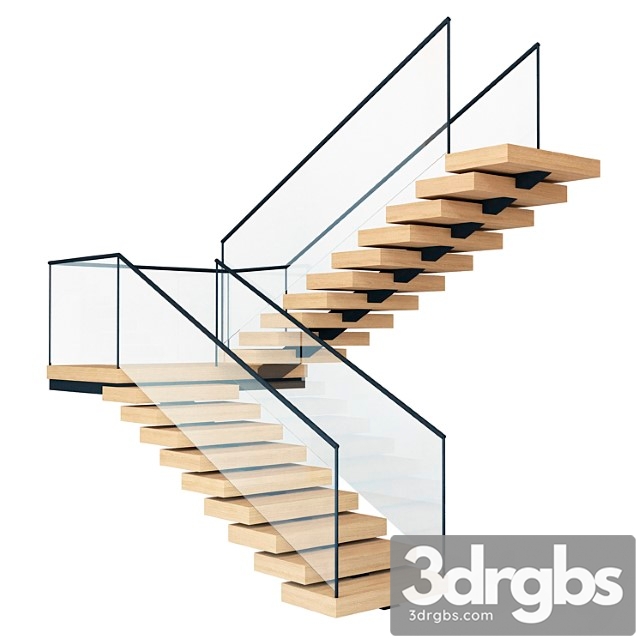 Staircase 003 3dsmax Download - thumbnail 1