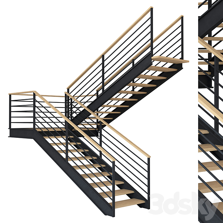 Staircase 005 3DS Max Model - thumbnail 1