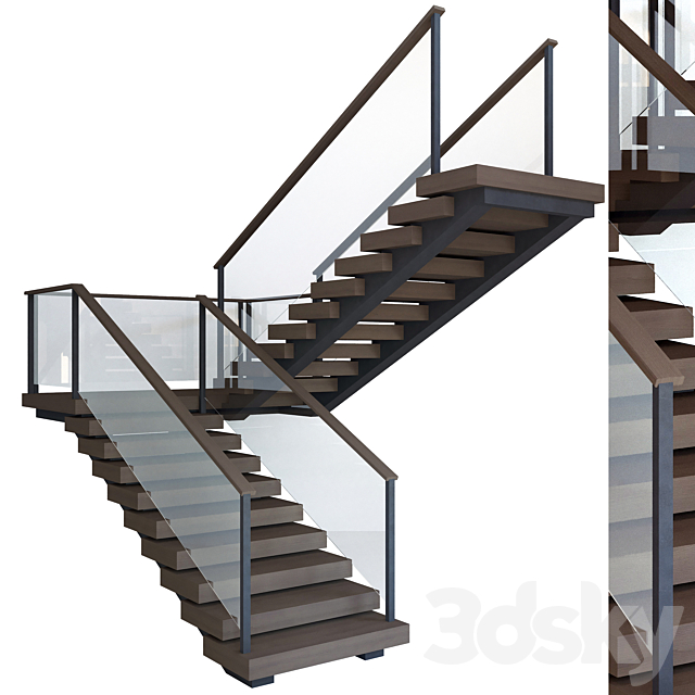 Staircase 008 3ds Max - thumbnail 1