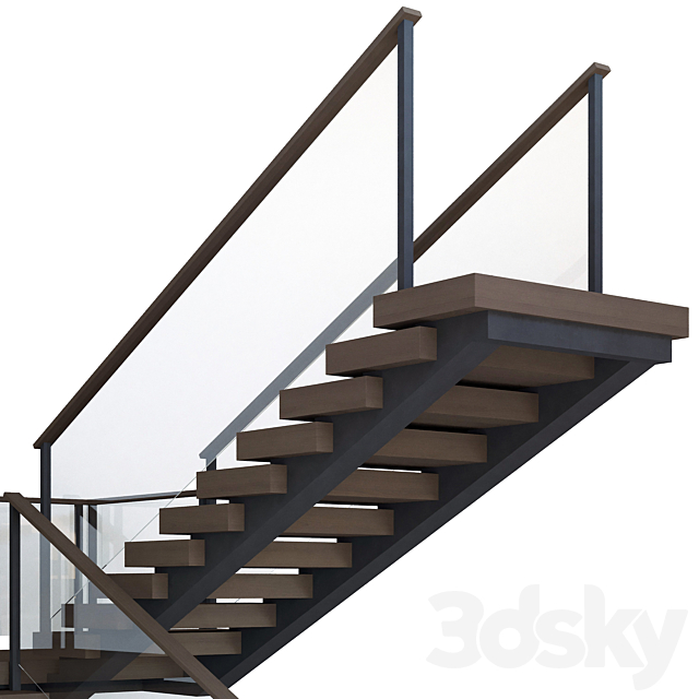 Staircase 008 3ds Max - thumbnail 3