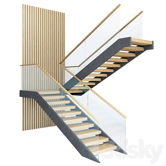 Staircase 009 3ds Max - thumbnail 1