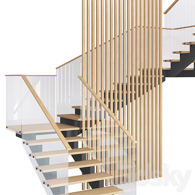 Staircase 011 3ds Max - thumbnail 2