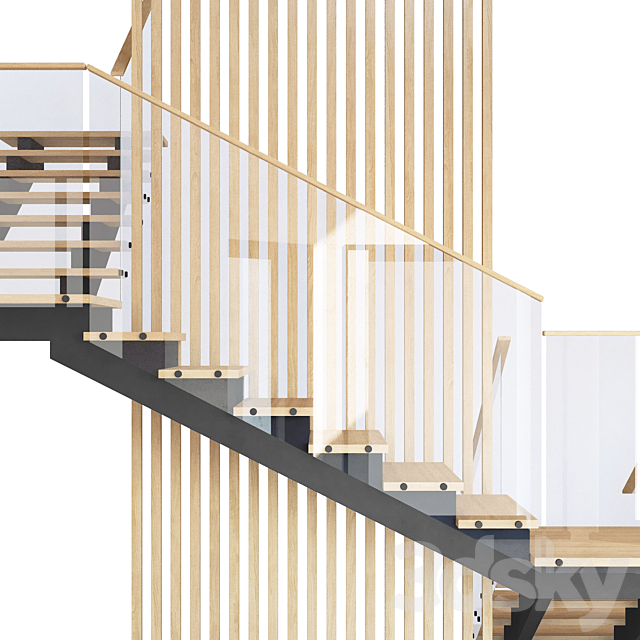 Staircase 011 3ds Max - thumbnail 3