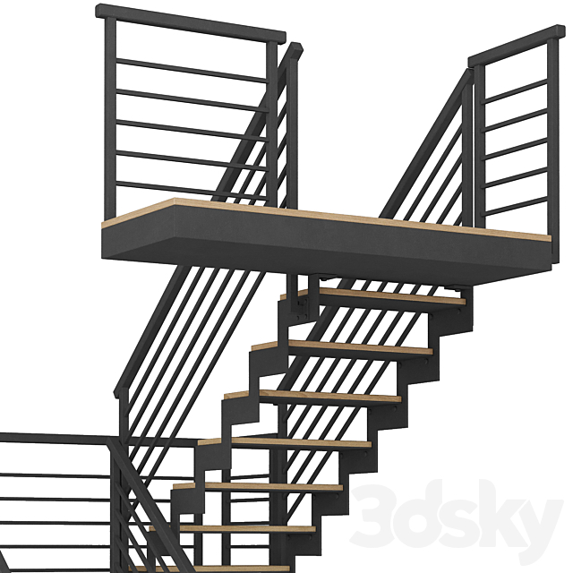 Staircase 019 3ds Max - thumbnail 2