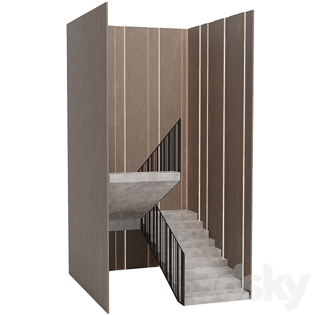 Staircase 2 3ds Max - thumbnail 2