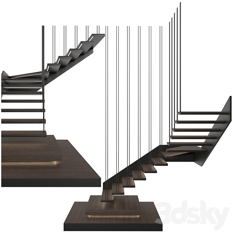 Staircase A001 3DS Max - thumbnail 1