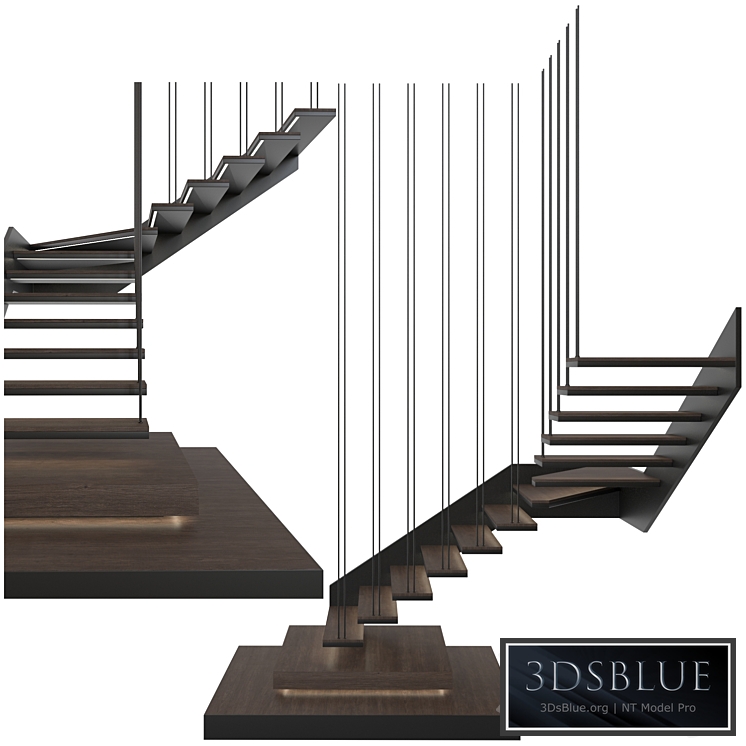 Staircase A001 3DS Max - thumbnail 3