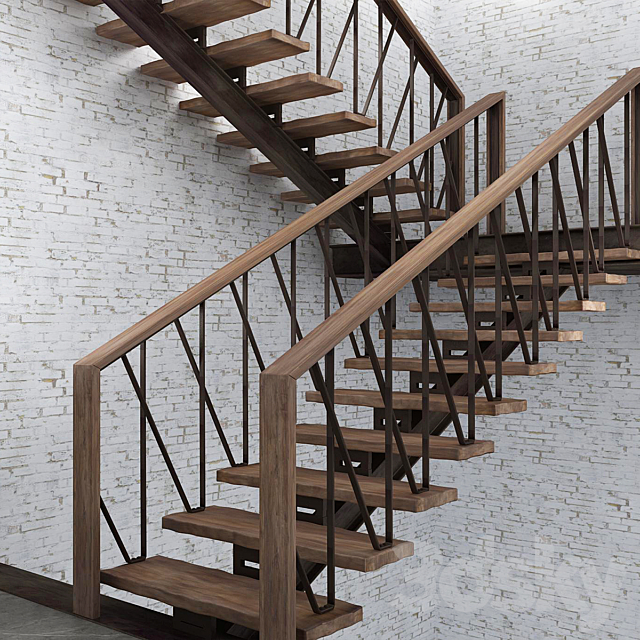 staircase in loft 3DSMax File - thumbnail 1