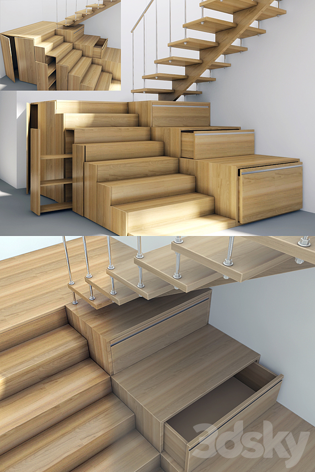 Staircase in minimalist style 3DSMax File - thumbnail 1