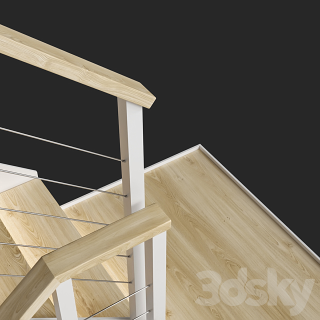 Staircase Loft White 3DSMax File - thumbnail 3