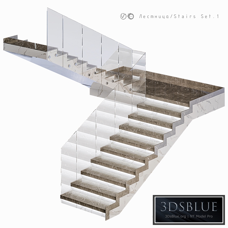 Staircase \/ Set 1 3DS Max - thumbnail 3