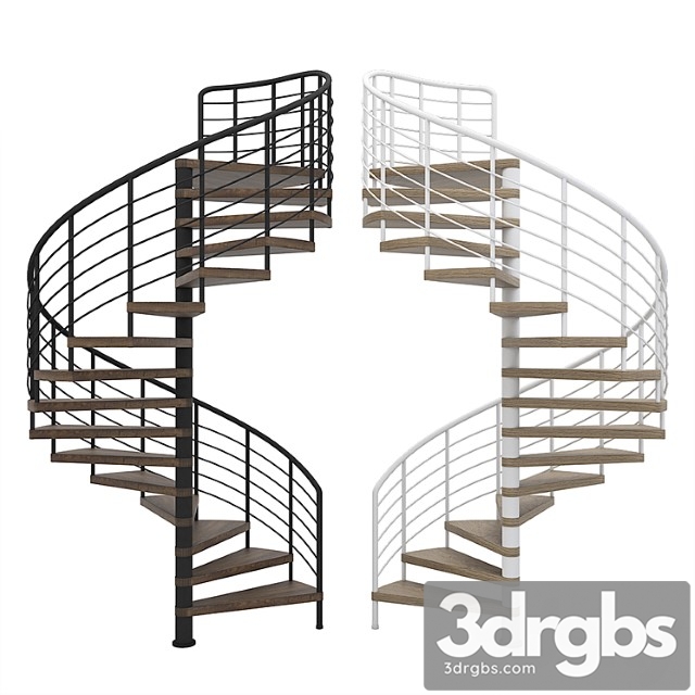 Staircase Spiral staircase 3dsmax Download - thumbnail 1