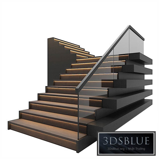 Staircase with light 3DS Max - thumbnail 3