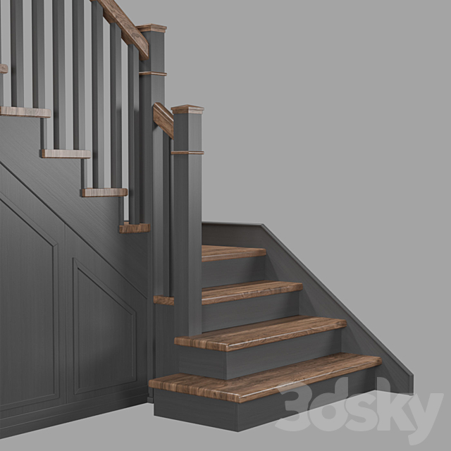 Staircase with pantry 3DS Max Model - thumbnail 4