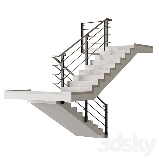 Stairs (024-2) 3ds Max - thumbnail 2