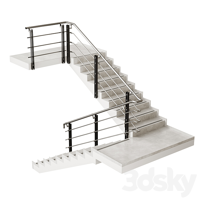 Stairs (024-2) 3ds Max - thumbnail 3