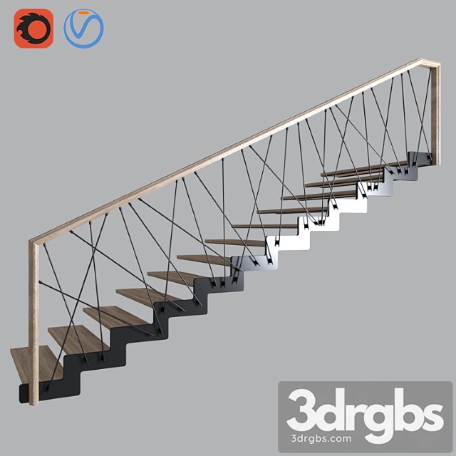 Stairs 05_3 3dsmax Download - thumbnail 1