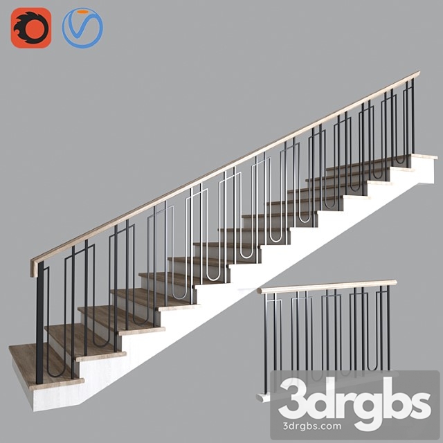 Stairs 07 3dsmax Download - thumbnail 1