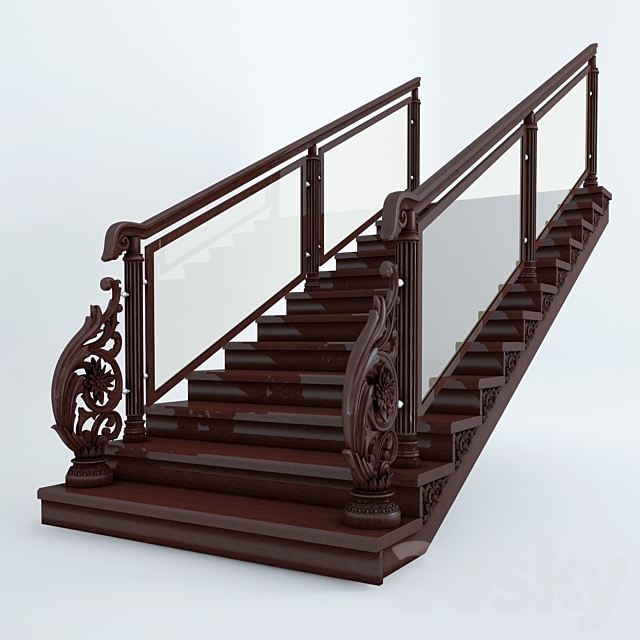 Stairs 2525 3DS Max Model - thumbnail 2