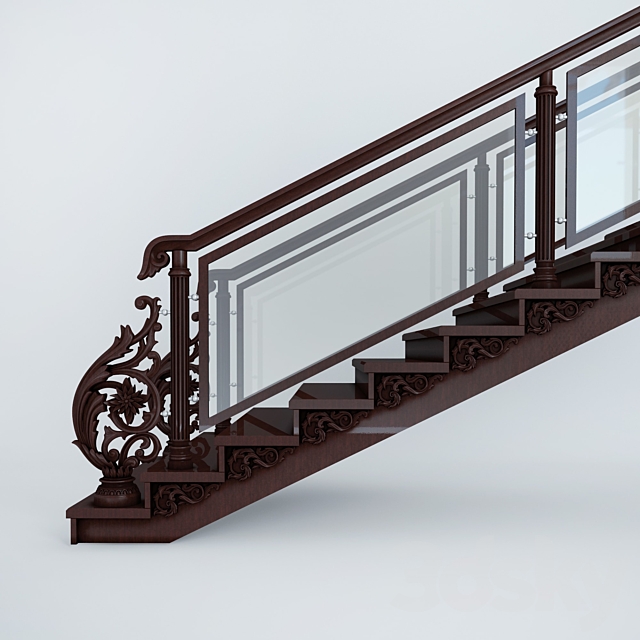 Stairs 2525 3DS Max Model - thumbnail 3