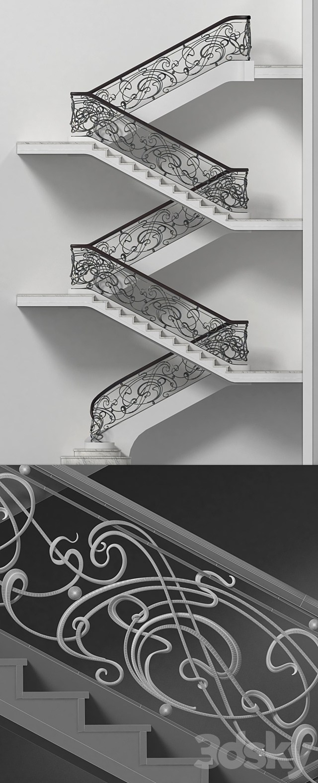 Stairs 3636 3DS Max Model - thumbnail 3