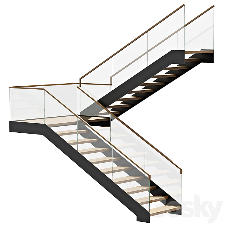 Stairs 3DS Max Model - thumbnail 1